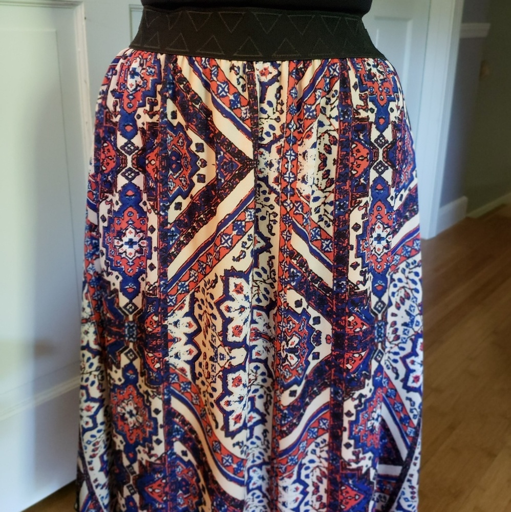 LuLaRoe NWT Lined Bohemian Midi Skirt